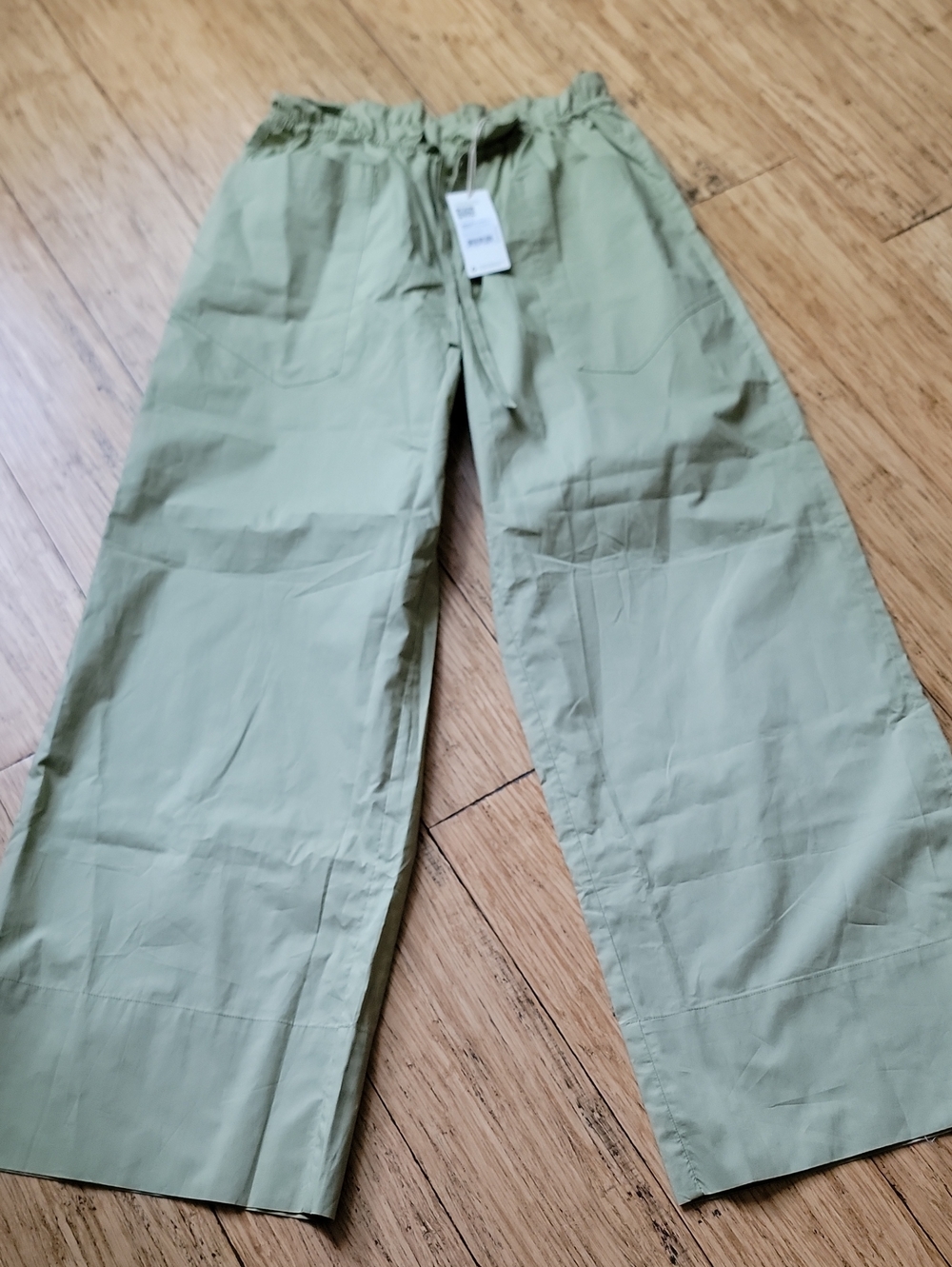 Richer Poorer Light Sage Wide Leg Drawstring Pants